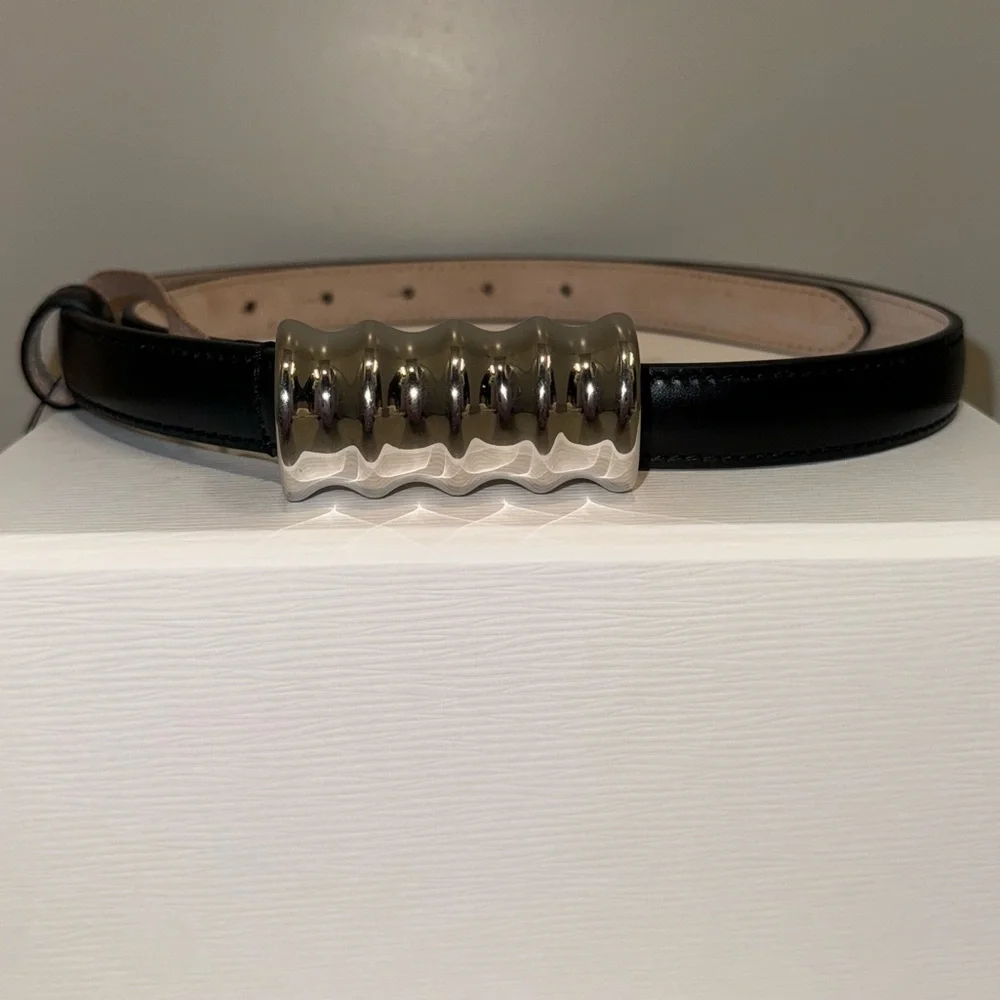 Khaite Julius Small Belt, 80, Silver